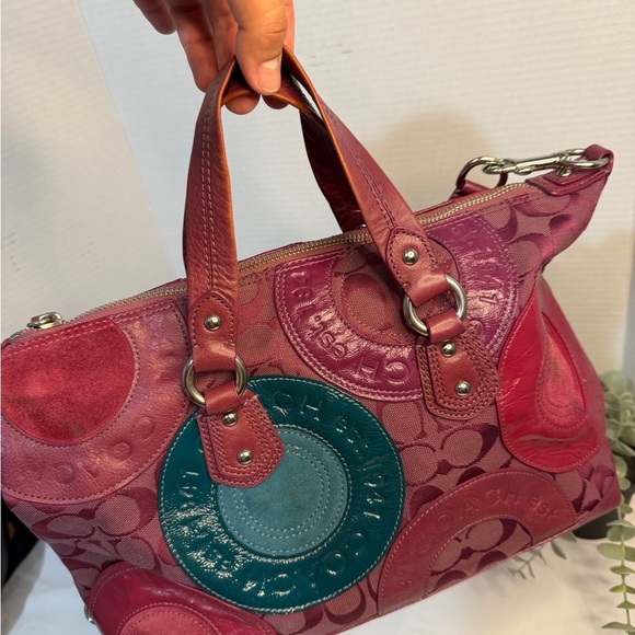 Coach Ashley Pieced Patchwork Satchel w Strap Shoulder Bag  Rare - Picture 16 of 16